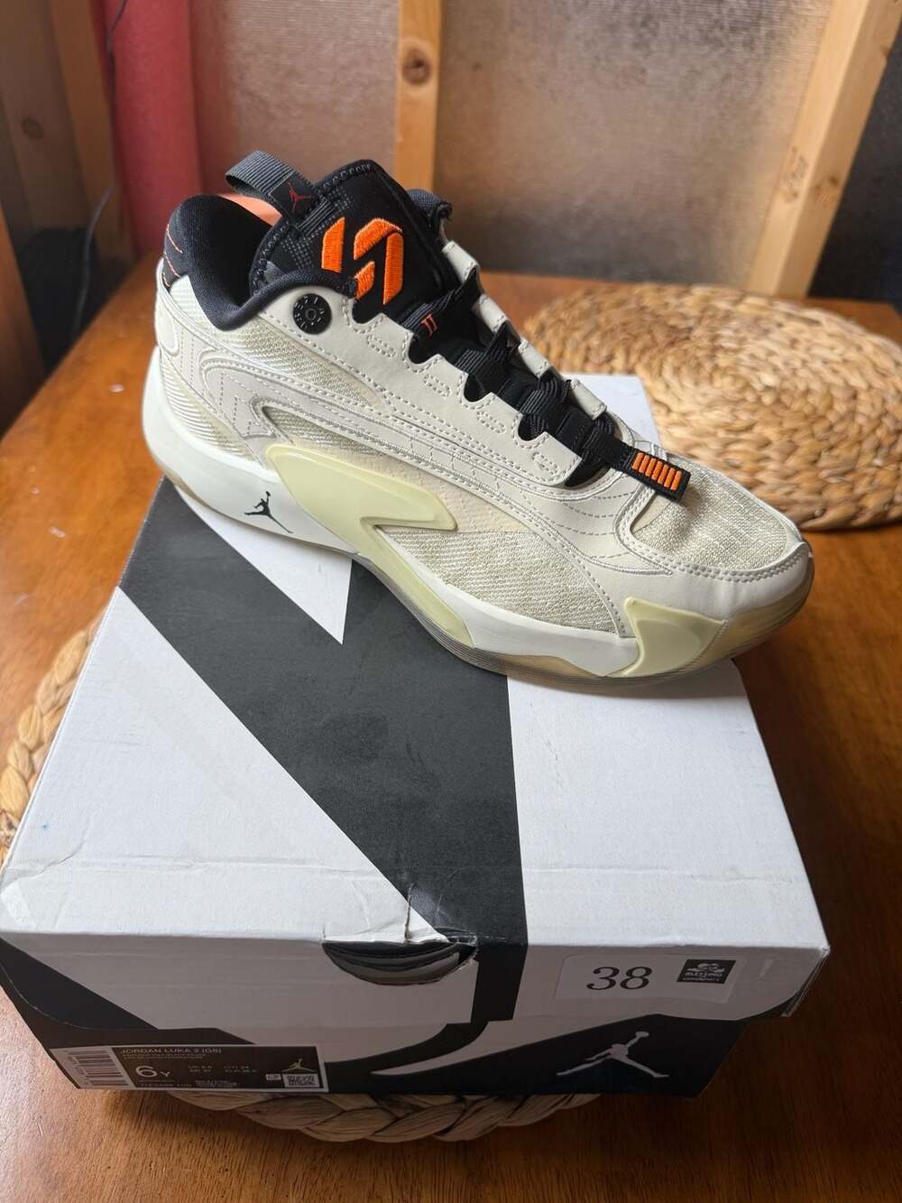 Jordan Luka 2 (GS) Basketball Shoes - Coconut Milk/Black-Fossil (DZ3498-100)